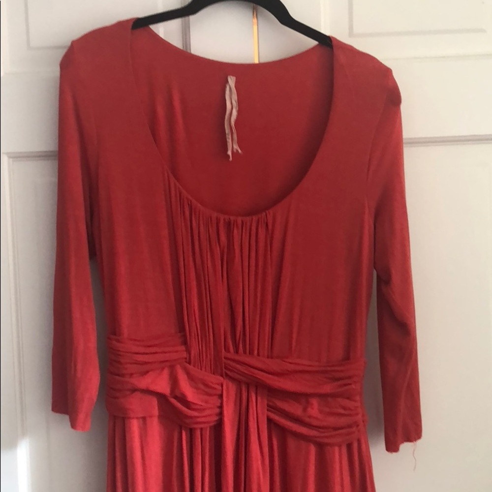 Anthropologie Baley 44 Rust Orange Knit Dress L